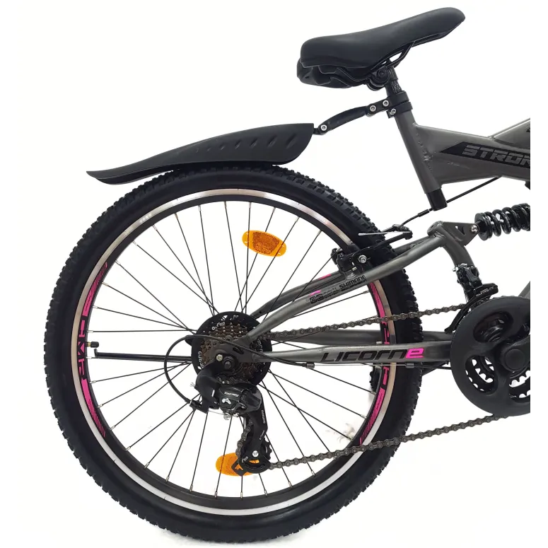 Rower Dziecięcy Górski 24 Stal Amortyzacja Błotniki Odblaski Stopka Dzwonek