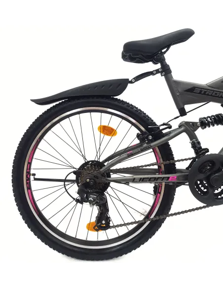 Rower Dziecięcy Górski 24 Stal Amortyzacja Błotniki Odblaski Stopka Dzwonek