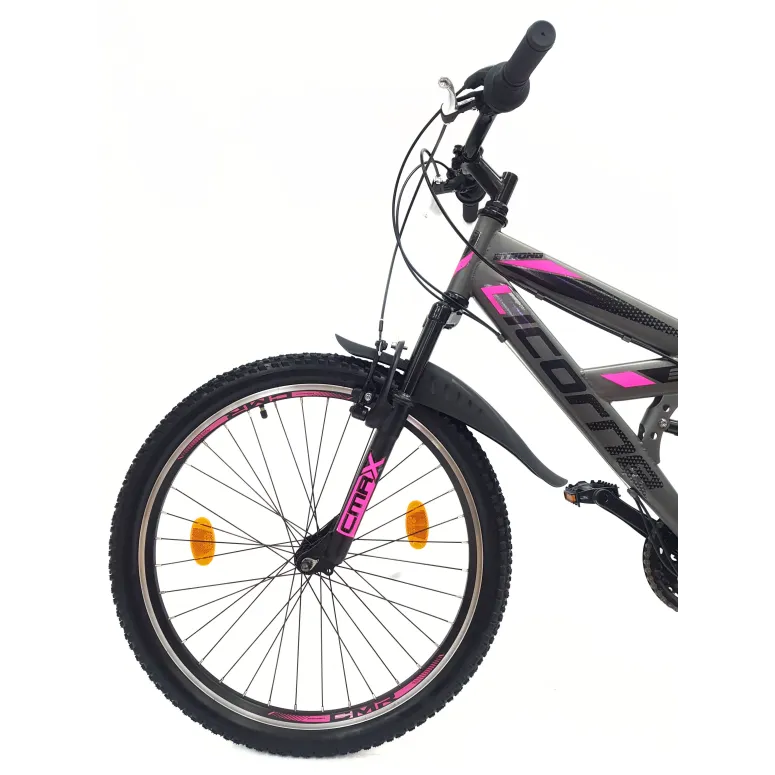 Rower Dziecięcy Górski 24 Stal Amortyzacja Błotniki Odblaski Stopka Dzwonek