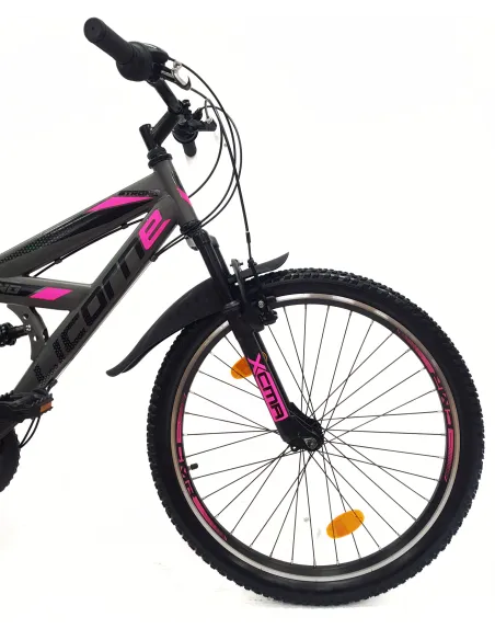 Rower Dziecięcy Górski 24 Stal Amortyzacja Błotniki Odblaski Stopka Dzwonek