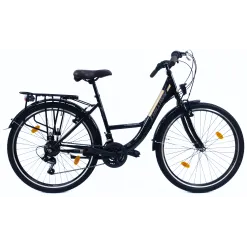 Rower Miejski 26 Damski Stal Błotniki Oświetlenie Dzwonek Stopka Odblaski