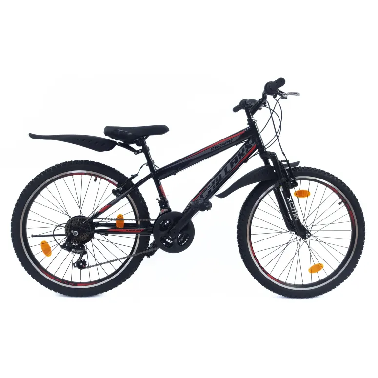 Rower Górski Dziecięcy 24 Młodzieżowy Stal Stopka Odblaski Błotniki Dzwonek