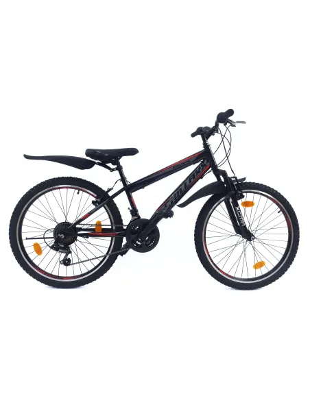 Rower Górski Dziecięcy 24 Młodzieżowy Stal Stopka Odblaski Błotniki Dzwonek