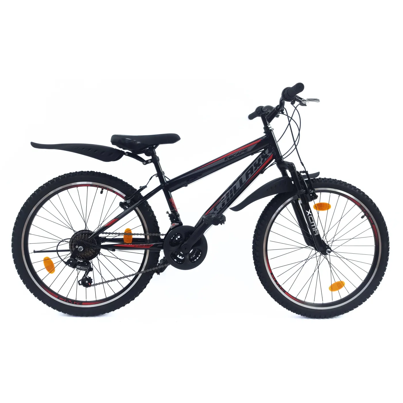 Rower Górski Dziecięcy 24 Młodzieżowy Stal Stopka Odblaski Błotniki Dzwonek