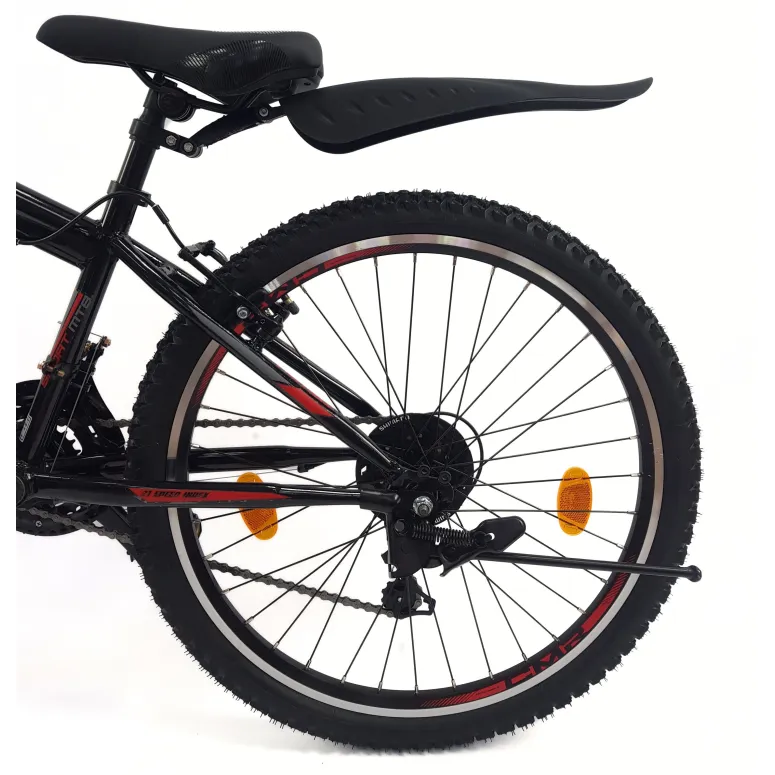 Rower Górski Dziecięcy 24 Młodzieżowy Stal Stopka Odblaski Błotniki Dzwonek