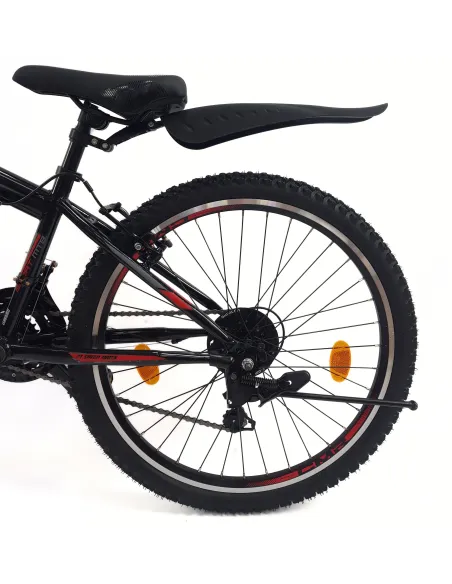 Rower Górski Dziecięcy 24 Młodzieżowy Stal Stopka Odblaski Błotniki Dzwonek