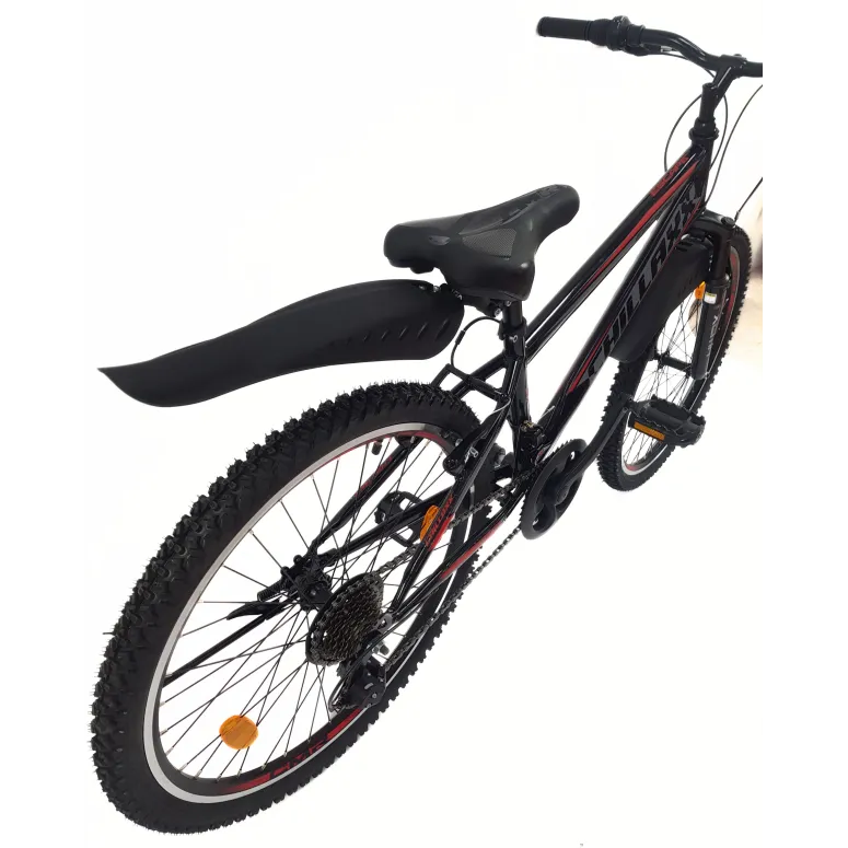 Rower Górski Dziecięcy 24 Młodzieżowy Stal Stopka Odblaski Błotniki Dzwonek