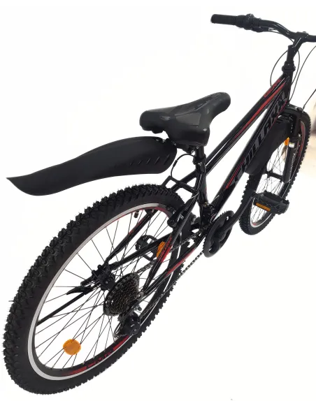 Rower Górski Dziecięcy 24 Młodzieżowy Stal Stopka Odblaski Błotniki Dzwonek