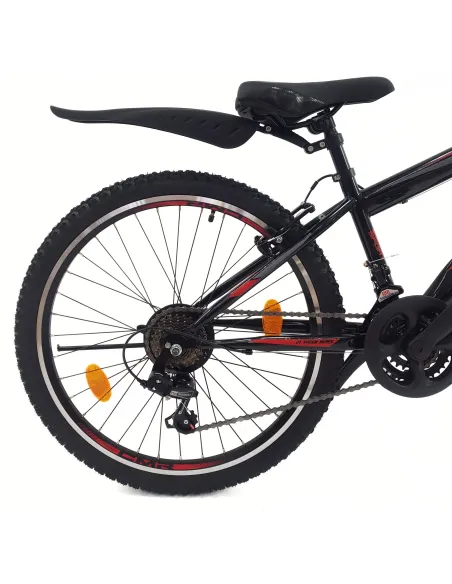 Rower Górski Dziecięcy 24 Młodzieżowy Stal Stopka Odblaski Błotniki Dzwonek