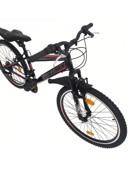 Rower Górski Dziecięcy 24 Młodzieżowy Stal Stopka Odblaski Błotniki Dzwonek