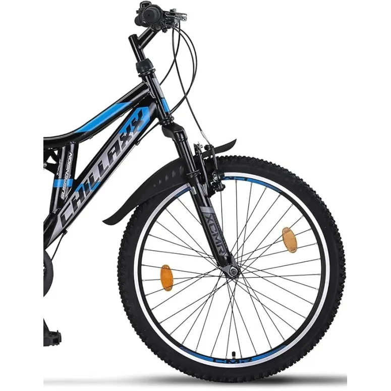 Rower Górski 24 Dziecięcy Stal MTB Młodzieżowy Amortyzacja Dzwonek Odblaski