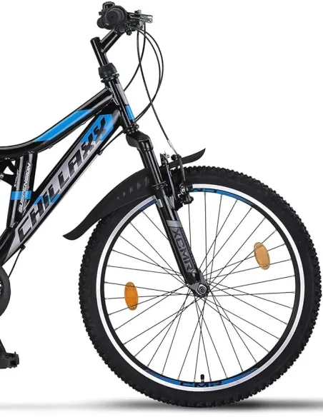 Rower Górski 24 Dziecięcy Stal MTB Młodzieżowy Amortyzacja Dzwonek Odblaski