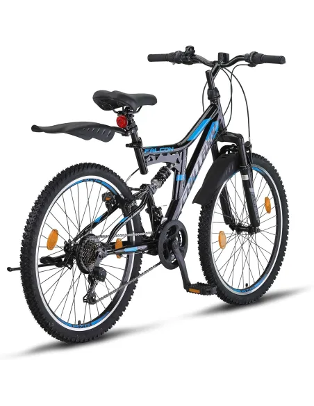 Rower Górski 24 Dziecięcy Stal MTB Młodzieżowy Amortyzacja Dzwonek Odblaski