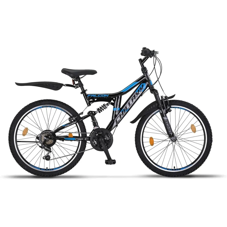 Rower Górski 24 Dziecięcy Stal MTB Młodzieżowy Amortyzacja Dzwonek Odblaski