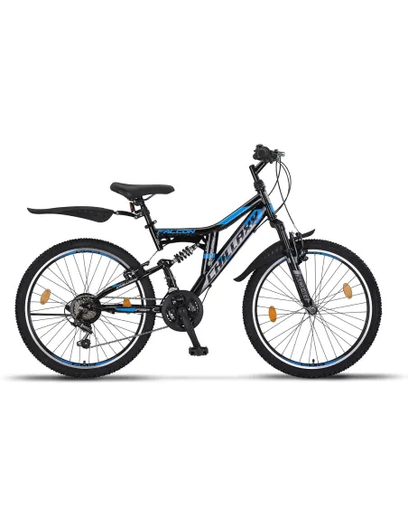 Rower Górski 24 Dziecięcy Stal MTB Młodzieżowy Amortyzacja Dzwonek Odblaski