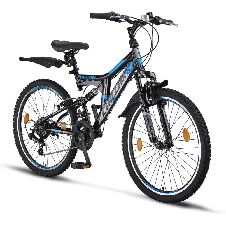 Rower Górski 24 Dziecięcy Stal MTB Młodzieżowy Amortyzacja Dzwonek Odblaski