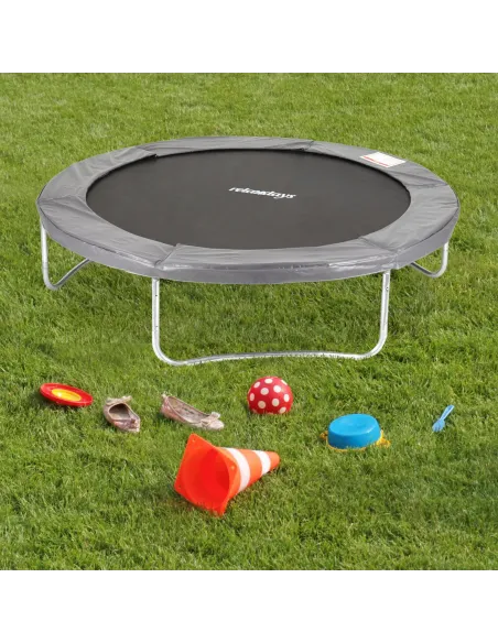 Trampolina Ogrodowa Relaxdays Stabilna Bez Siatki Do Skakania Osłona Mata