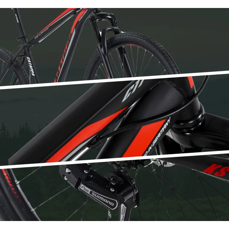 Rower Górski MTB 29 Stalowy Męski Damski Hardtail Dzwonek Stopka Tarcze