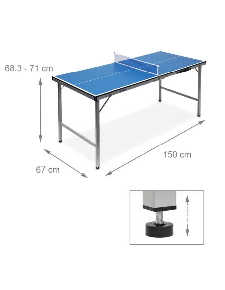 Składany Stół Do Tenisa Stołowego Relaxdays Przenośny Siatka Rakietki Piłka