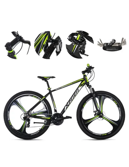 Rower Górski MTB 29 Hardtail Męski Cyngle Tarcze Odblaski Dzwonek Stopka