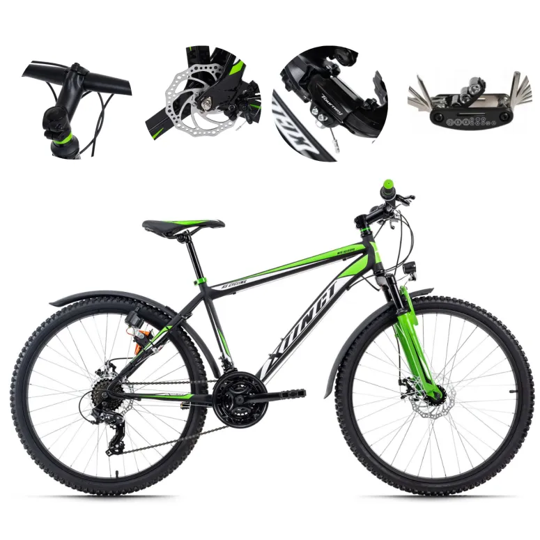 Rower Górski 26 MTB Tarcze Światła 21 bieg Dynamo Światła Dzwonek Błotniki