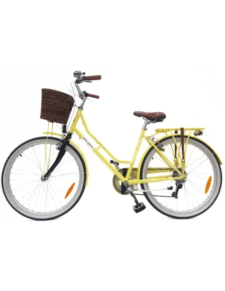 Rower Miejski Damski 26 Błotniki Bagażnik Oświetlenie Dzwonek Koszyk Stopka