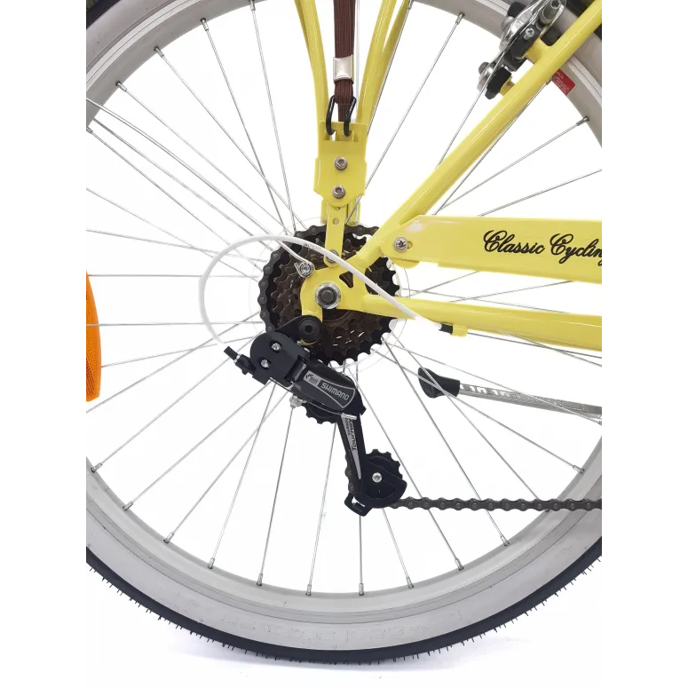 Rower Miejski Damski 26 Błotniki Bagażnik Oświetlenie Dzwonek Koszyk Stopka