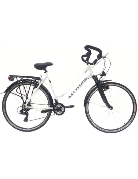 Rower Trekkinowy Damski 28 Dzwonek Światła Dynamo Bagażnik Błotniki Stopka