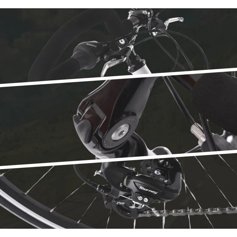 Rower Trekkinowy Damski 28 Dzwonek Światła Dynamo Bagażnik Błotniki Stopka