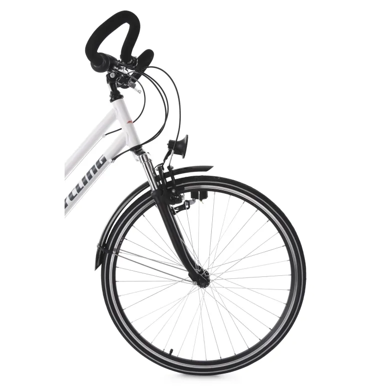 Rower Trekkinowy Damski 28 Dzwonek Światła Dynamo Bagażnik Błotniki Stopka