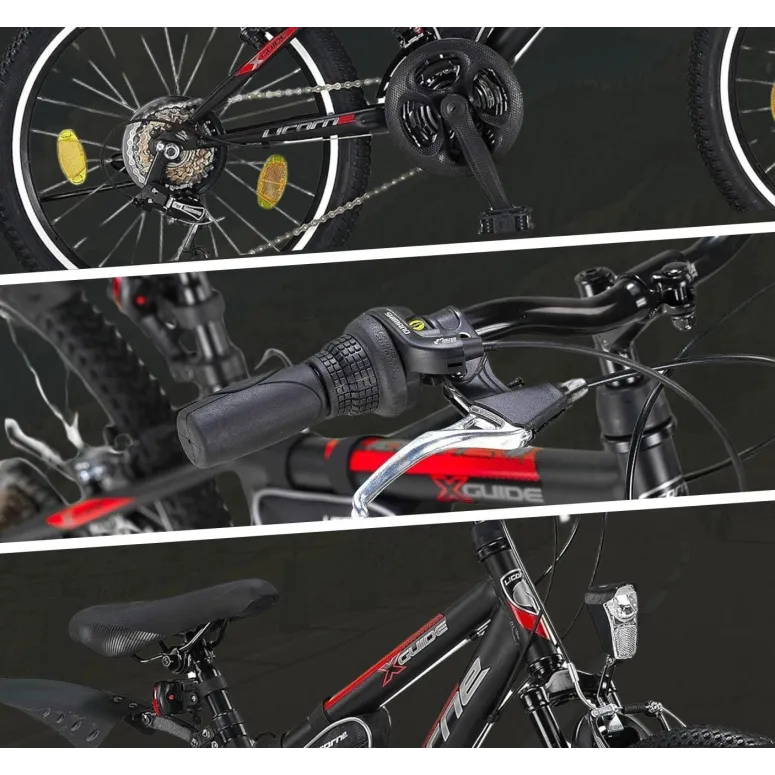 Rower Górski Męski Damski 26 MTB Oświetlenie Młodzieżowy Hardtail