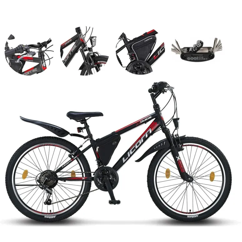 Rower Górski Męski Damski 26 MTB Oświetlenie Młodzieżowy Hardtail