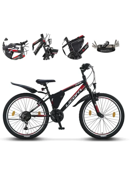 Rower Górski Męski Damski 26 MTB Oświetlenie Młodzieżowy Hardtail