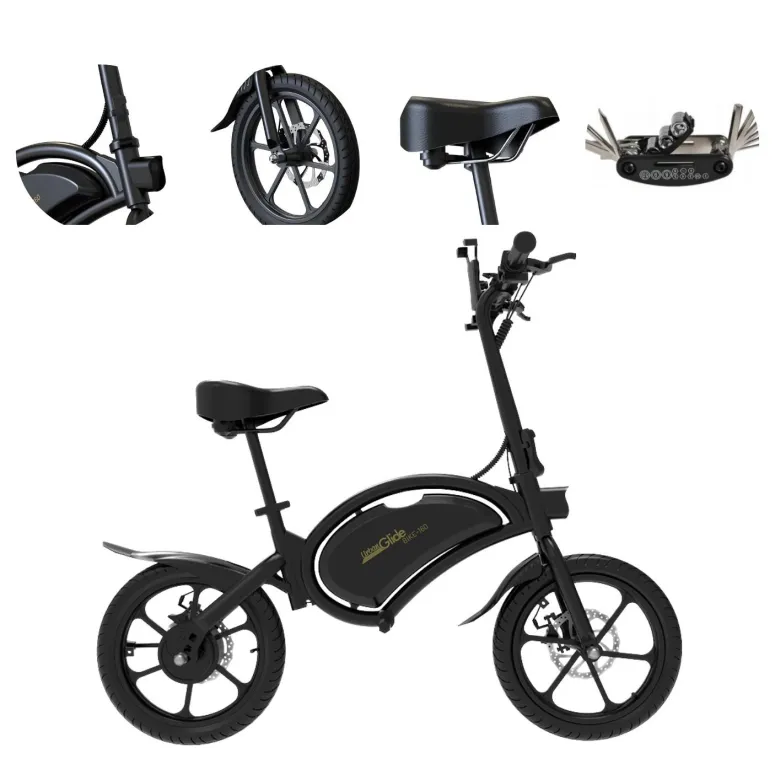 Elektryczny Rower Składany 16 Stal Oświetlenie Pegi Stopka Dzwonek Tarcze