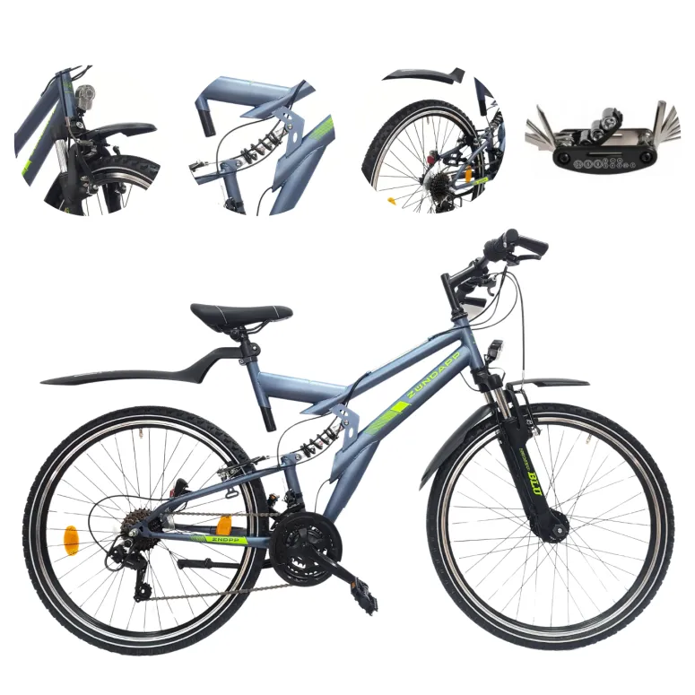 Rower Górski 26 Stalowy Młodzieżowy Amortyzacja Światła Dzwonek Dynamo Revo