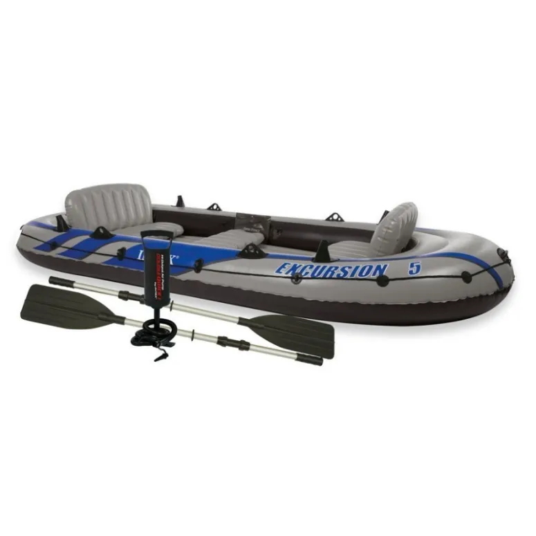 Ponton Dmuchany Intex Excursion 5 Zestaw Z Wiosłami Siedziska Pompka 5 Osób - 2