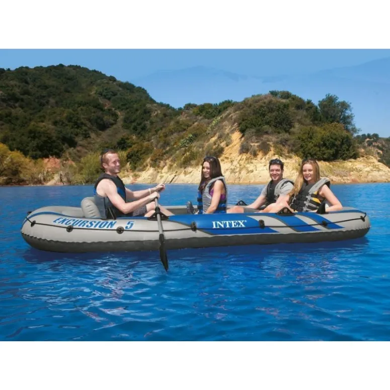 Ponton Dmuchany Intex Excursion 5 Zestaw Z Wiosłami Siedziska Pompka 5 Osób - 3