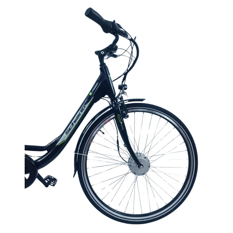 Elektryczny Rower Miejski 28 ALU Damski Wspomaganie Oświetlenie Bagażnik