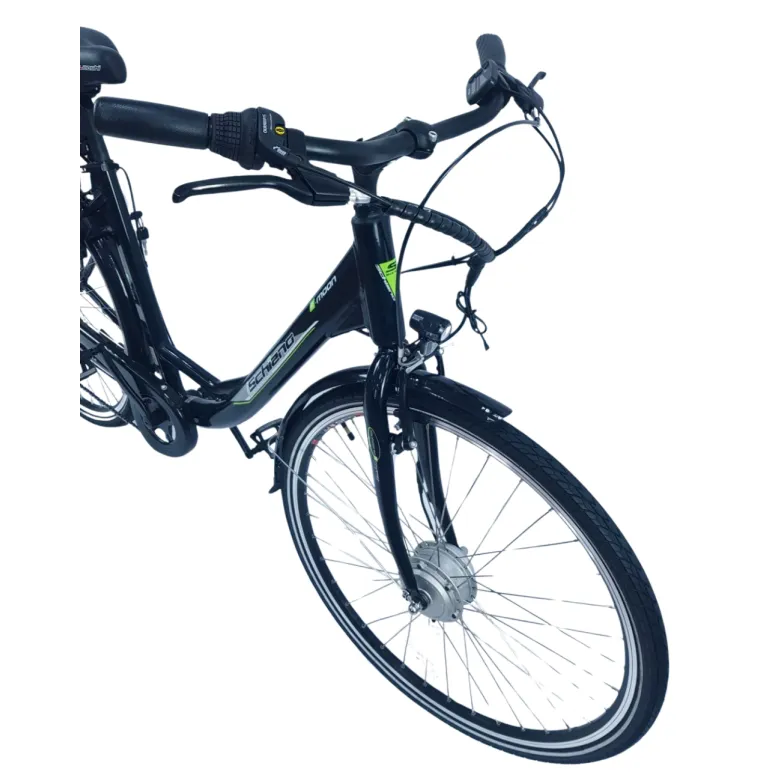 Elektryczny Rower Miejski 28 ALU Damski Wspomaganie Oświetlenie Bagażnik