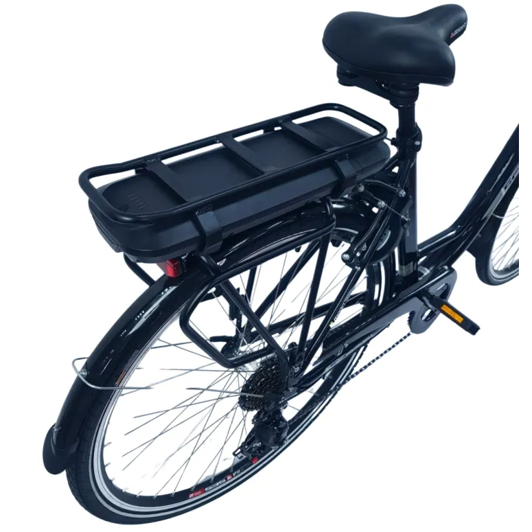 Elektryczny Rower Miejski 28 ALU Damski Wspomaganie Oświetlenie Bagażnik