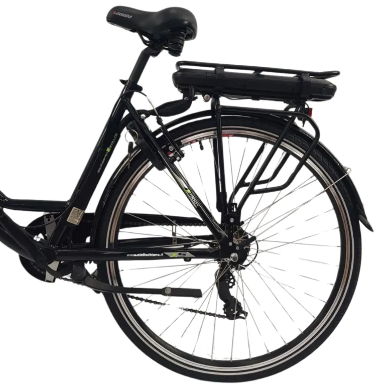 Elektryczny Rower Miejski 28 ALU Damski Wspomaganie Oświetlenie Bagażnik