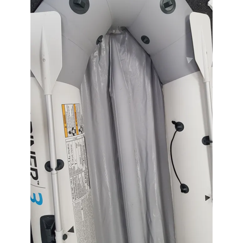 Ponton Turystyczny Dmuchany Intex Mariner 3 Sztywna Podłoga Z Wiosłami