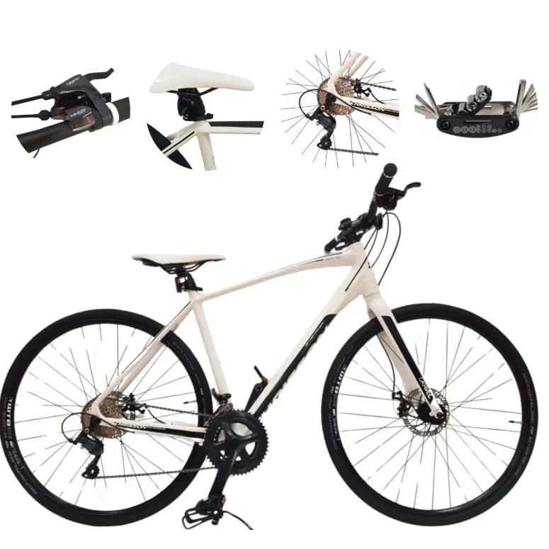 Rower Gravel 28 Aluminium Uniwersalny Przełajowy Cyngle Tarcze Odblaski