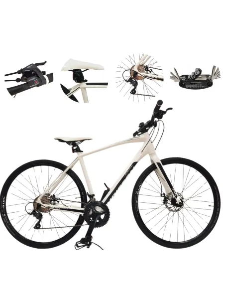 Rower Gravel 28 Aluminium Uniwersalny Przełajowy Cyngle Tarcze Odblaski