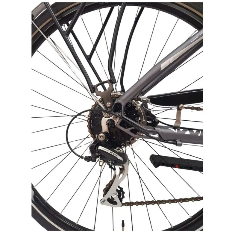 Rower Trekkingowy 28 Damski ALU Hydraulika Cyngle Oświetlenie Dzwonek Damka - 13