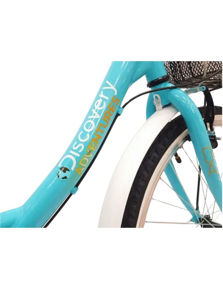 Dziecięcy Rower Miejski 24 Junior Dziewczęcy Koszyk Stopka Bagażnik Dzwonek - 10