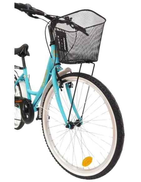 Dziecięcy Rower Miejski 24 Junior Dziewczęcy Koszyk Stopka Bagażnik Dzwonek - 17