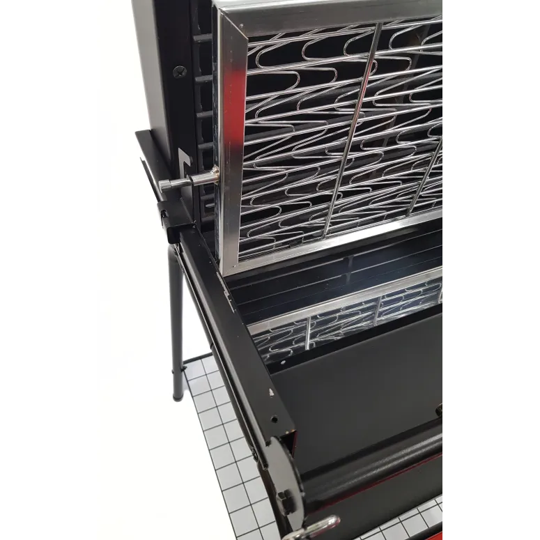 Pionowy Grill Węglowy Somagic Ogrodowy Na Taras Obrotowy Na Kółkach Pojemny