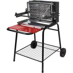 Pionowy Grill Węglowy Somagic Ogrodowy Na Taras Obrotowy Na Kółkach Pojemny