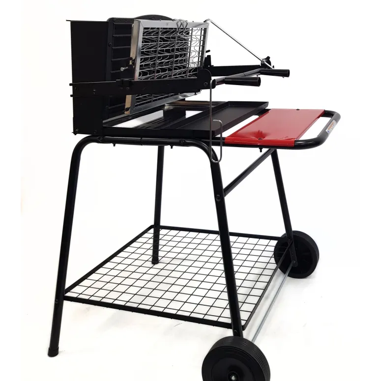 Pionowy Grill Węglowy Somagic Ogrodowy Na Taras Obrotowy Na Kółkach Pojemny